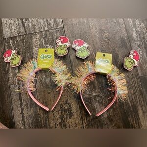 2 Grinch Tinsel Headbands
